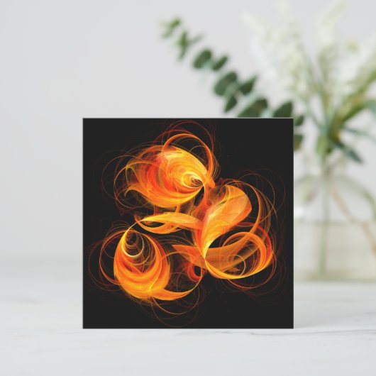 Abstracte Fireball Art (Staand voorkant)
