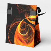 Abstracte Fireball Art Bedankdoosjes (Achterkant)