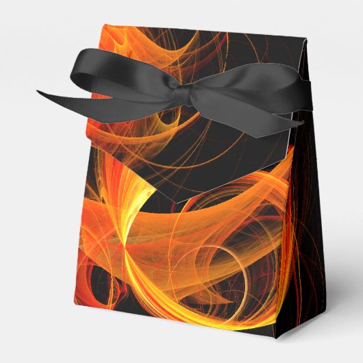 Abstracte Fireball Art Bedankdoosjes (Voorkant Zijde)