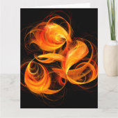 Abstracte Fireball Art Bedankkaart (Voorkant)