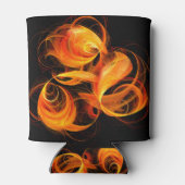 Abstracte Fireball Art Blikjeskoeler (Achterkant)