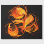 Abstracte Fireball Art Cadeaupapier (Vlak)