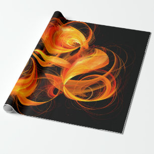 Abstracte Fireball Art Cadeaupapier