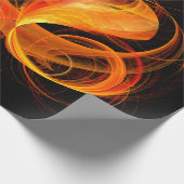 Abstracte Fireball Art Cadeaupapier (Hoek)