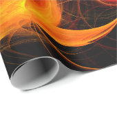 Abstracte Fireball Art Cadeaupapier (Rol Hoek)