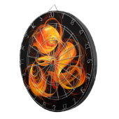 Abstracte Fireball Art Dartbord (Voorkant Rechts)