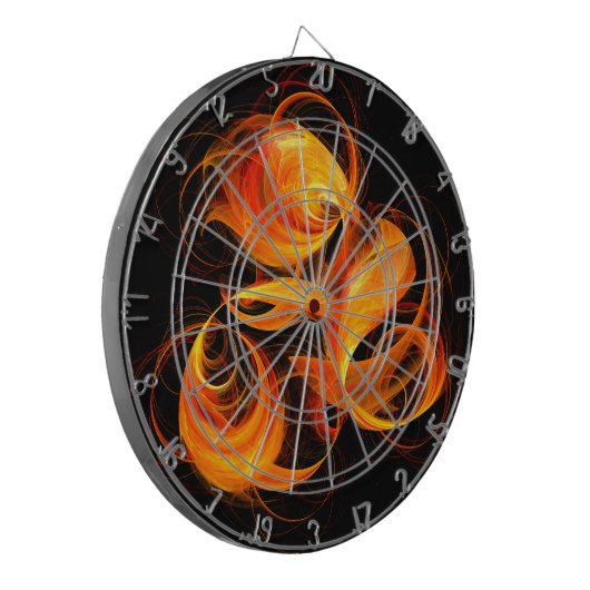 Abstracte Fireball Art Dartbord (Voorkant Links)