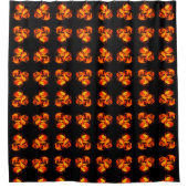 Abstracte Fireball Art Douchegordijn (Voorkant)