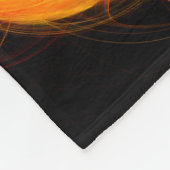 Abstracte Fireball Art Fleece Deken (Hoek)
