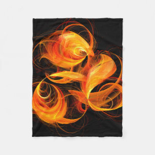 Abstracte Fireball Art Fleece Deken
