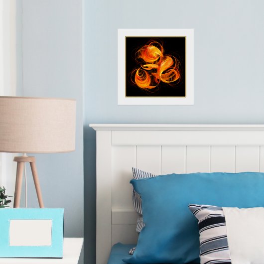 Abstracte Fireball Art Folie Afdrukken (Insitu (Slaapkamer))