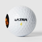 Abstracte Fireball Art Golfballen (Logo)