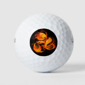 Abstracte Fireball Art Golfballen (Voorkant)