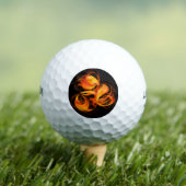 Abstracte Fireball Art Golfballen (Insitu Shirt)