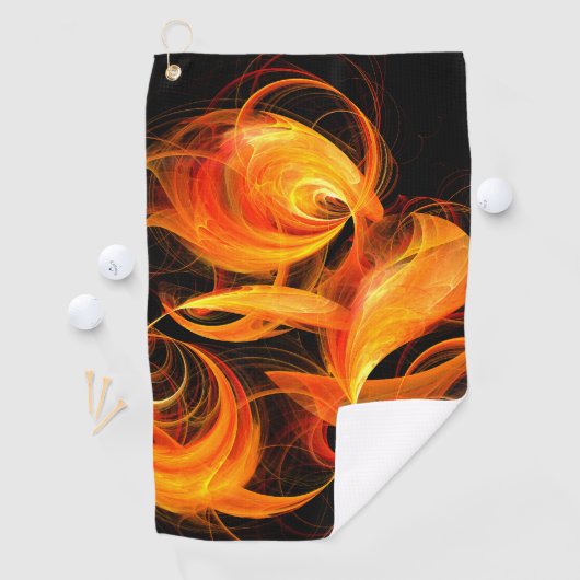 Abstracte Fireball Art Golfhanddoek (Insitu)