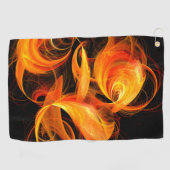 Abstracte Fireball Art Golfhanddoek (Horizontaal)