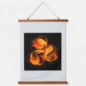 Abstracte Fireball Art Hangend Wandkleed (Voorkant)
