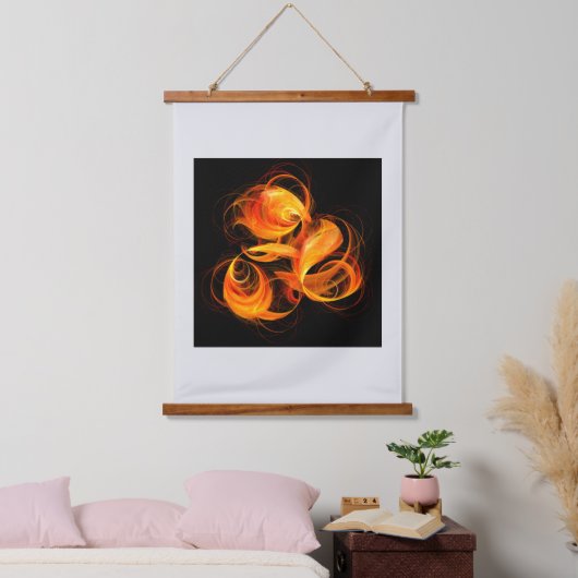 Abstracte Fireball Art Hangend Wandkleed (Slaapkamer)