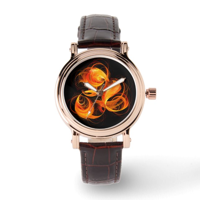Abstracte Fireball Art Horloge (Voorkant)