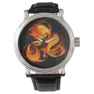 Abstracte Fireball Art Horloge
