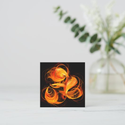 Abstracte Fireball Art Informatiekaartje (Staand voorkant)