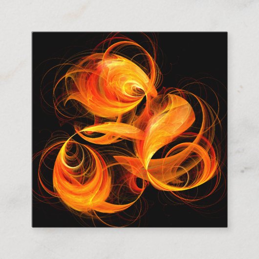 Abstracte Fireball Art Informatiekaartje (Voorkant)