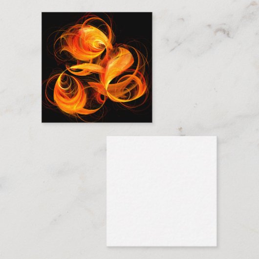 Abstracte Fireball Art Informatiekaartje (Voorkant / Achterkant)