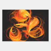 Abstracte Fireball Art Inpakpapier Vel (Voorkant 3)