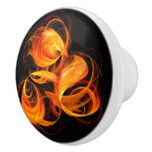 Abstracte Fireball Art Keramische Knop (Rechts)