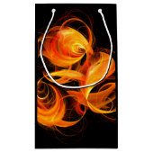 Abstracte Fireball Art Klein Cadeauzakje (Achterkant)