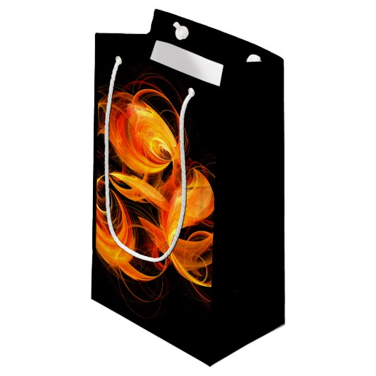 Abstracte Fireball Art Klein Cadeauzakje (Voorkant Gekanteld)