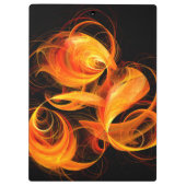 Abstracte Fireball Art Klembord (Achterkant)