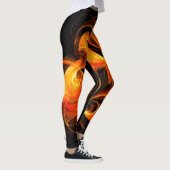Abstracte Fireball Art Leggings (Rechts)