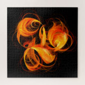 Abstracte Fireball Art Legpuzzel (Horizontaal)