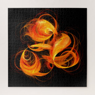 Abstracte Fireball Art Legpuzzel