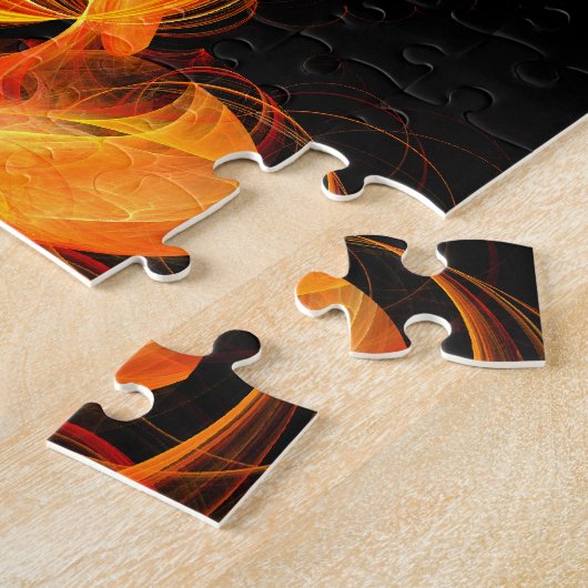 Abstracte Fireball Art Legpuzzel (Zijkant)