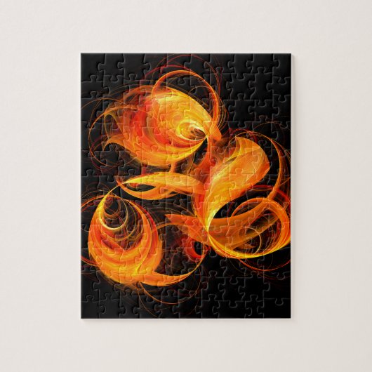 Abstracte Fireball Art Legpuzzel (Verticaal)