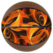 Abstracte Fireball Art Mini Basketbal (Voorkant)