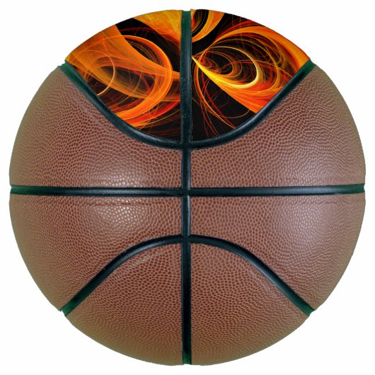 Abstracte Fireball Art Mini Basketbal (Rechts)