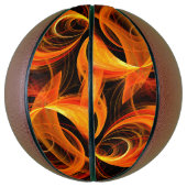 Abstracte Fireball Art Mini Basketbal (Verticaal)
