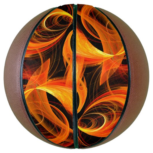 Abstracte Fireball Art Mini Basketbal (Verticaal)