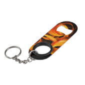 Abstracte Fireball Art Mini Flessenopener (Voorkant Gekanteld)