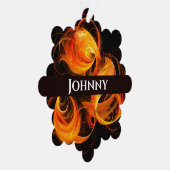 Abstracte Fireball Art Ornament Kaart (Rechts)