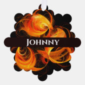 Abstracte Fireball Art Ornament Kaart (Voorkant)