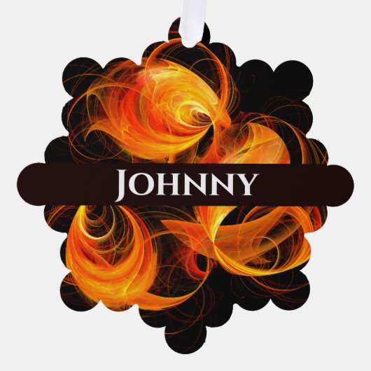 Abstracte Fireball Art Ornament Kaart (Voorkant)