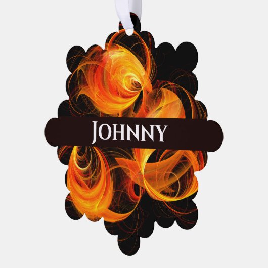 Abstracte Fireball Art Ornament Kaart (Links)