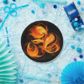 Abstracte Fireball Art Papieren Bordje (Feest)