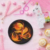 Abstracte Fireball Art Papieren Bordje (Feest)