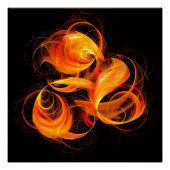Abstracte Fireball Art Perfect Poster (Voorkant)