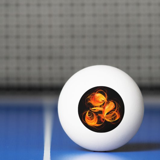 Abstracte Fireball Art Pingpongbal (Net)